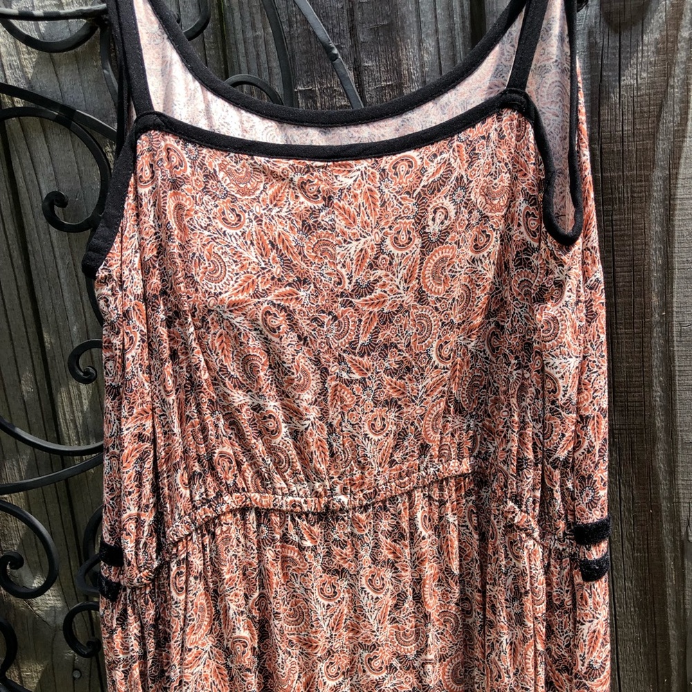 🛍️LC LAUREN CONRAD Print MIDI Dress XS - Picture 5 of 6